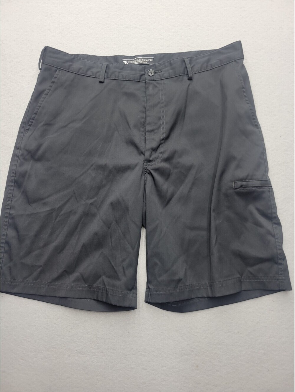 Pebble Beach Men's Shorts Size 36 Black Bermuda 9 in Regular Knit 100% Acrylic